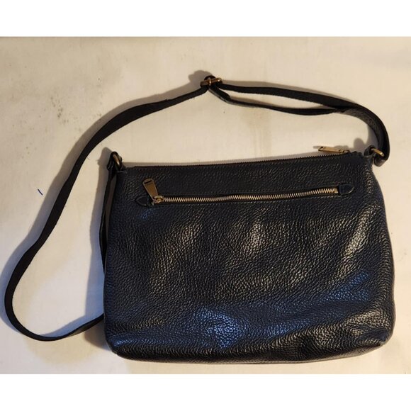 Fossil Black Leather Crossbody Bag With External Pocket & Adjustable Strap - Picture 7 of 9
